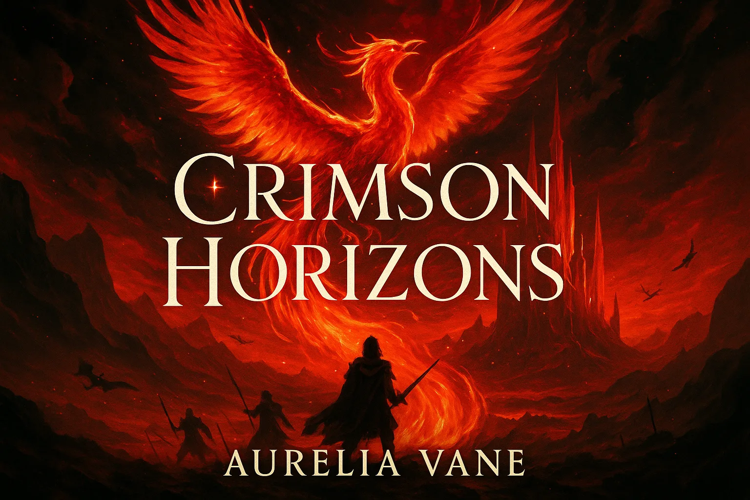 Dynamic and Visually Captivating Book Cover for a Fantasy Novel