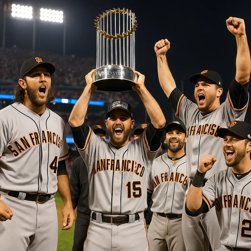 San Francisco Giants Players Celebrating their 2014 World Series Victory