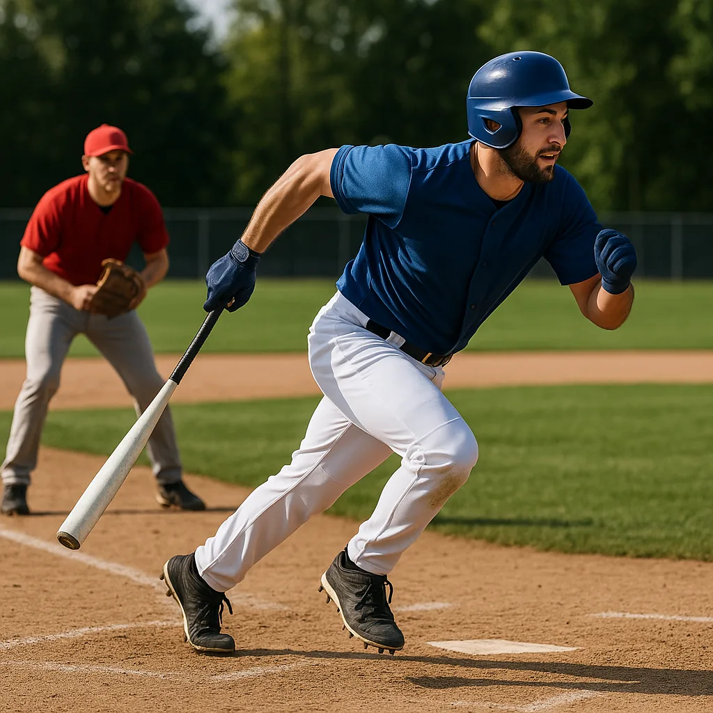 Two Individuals Are Engaged in a Baseball Game