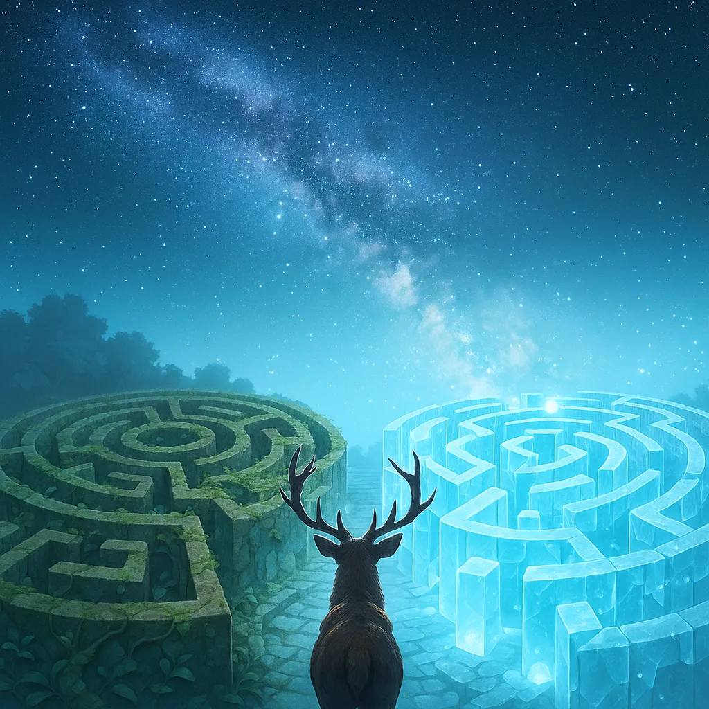 Two Distinct Mazes—one an Ancient