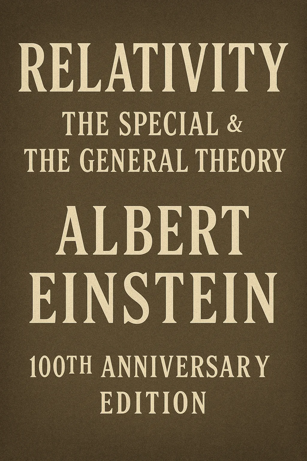 Book Cover Featuring the Title "Relativity