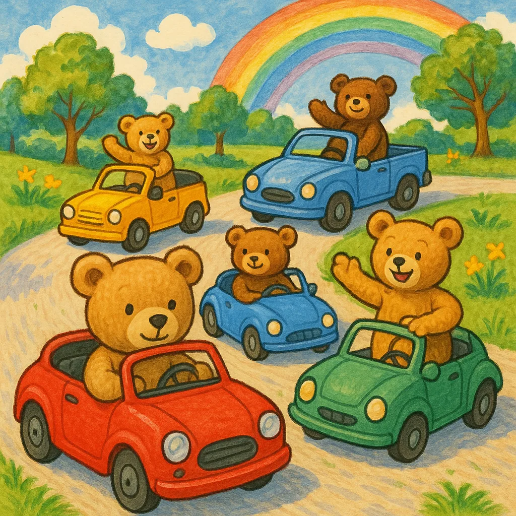 Vibrant Outdoor Scenario Showcasing Three Cars