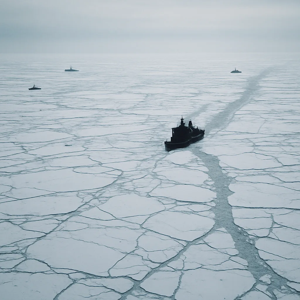 Several Icebreaker Ships