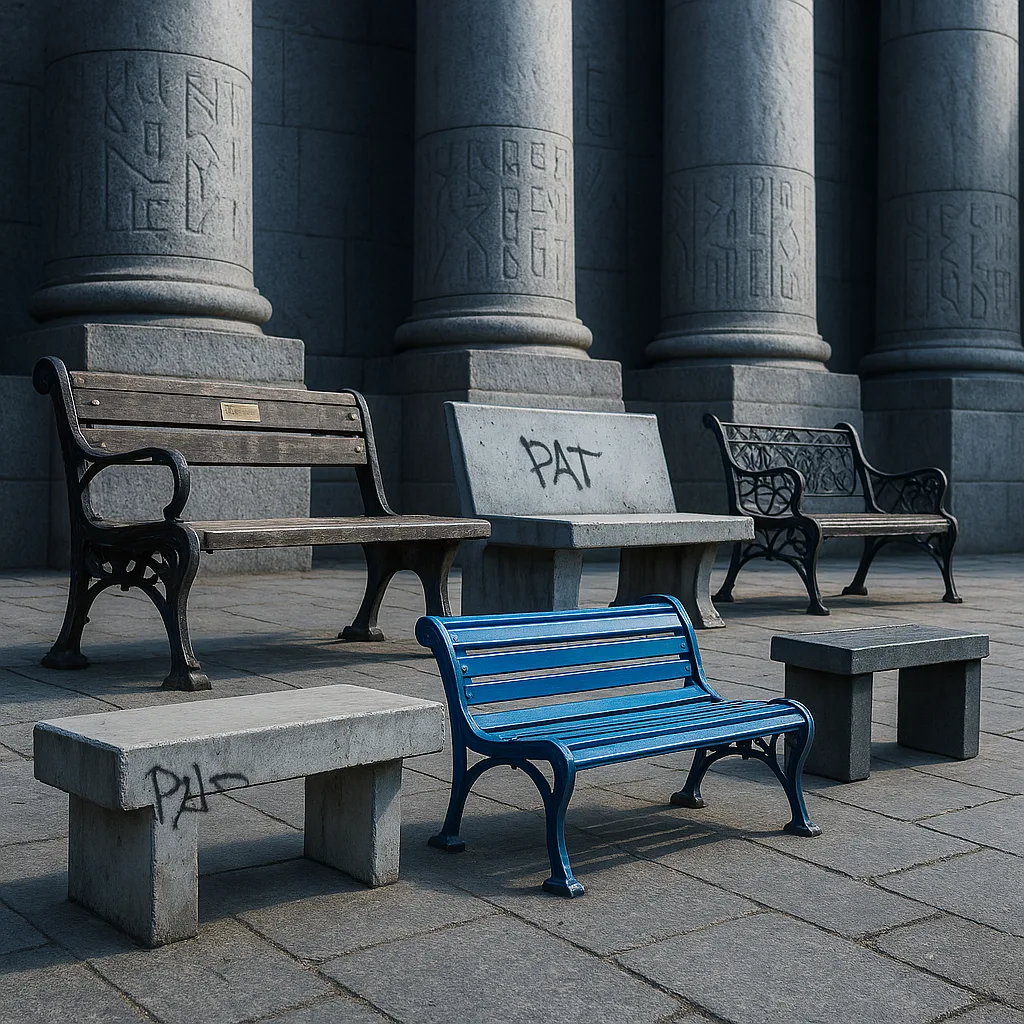 Five Distinctly Different Park Benches—the First Boasting Decorative Cast Iron