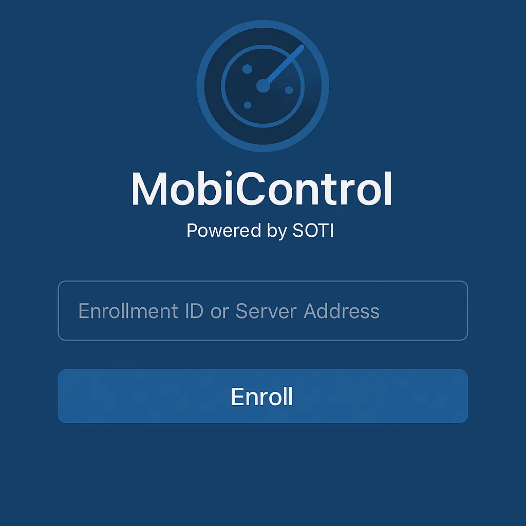 Login Screen for MobiControl Powered by SOTI