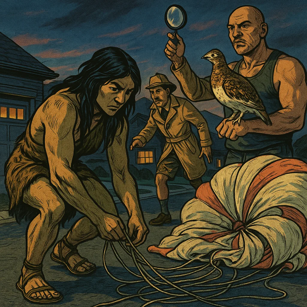 Prehistoric Woman—stylized with Ukiyo-e Japanese Woodblock Print Artistry