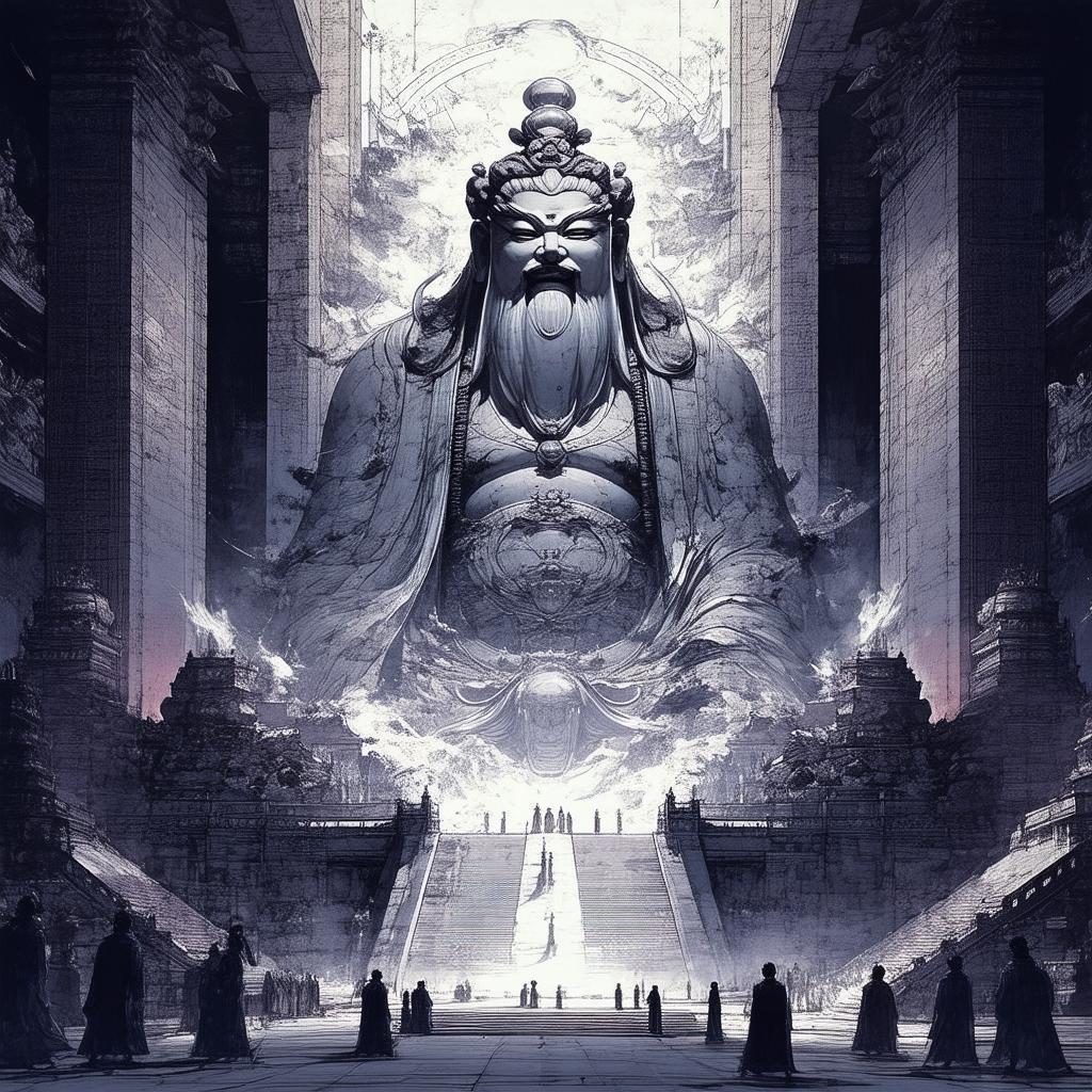 Massive Temple Statue in Manga Grandeur