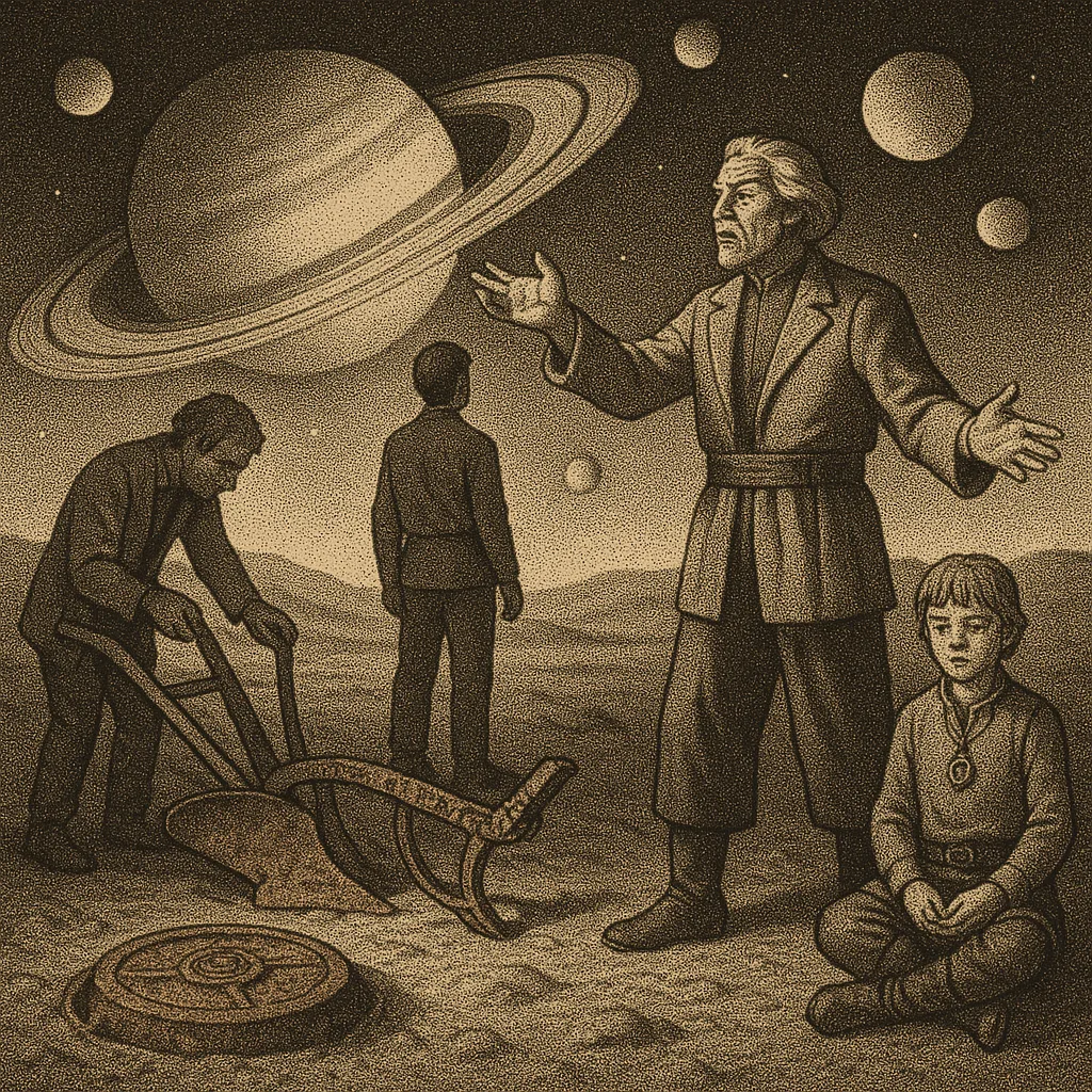 Under an Alien Sky Dominated by Prominent Rings