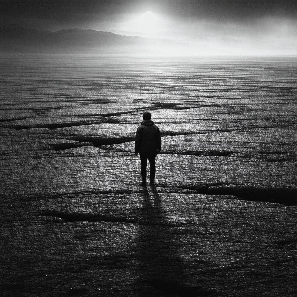 Lost in a Grainy Monochrome Vastness
