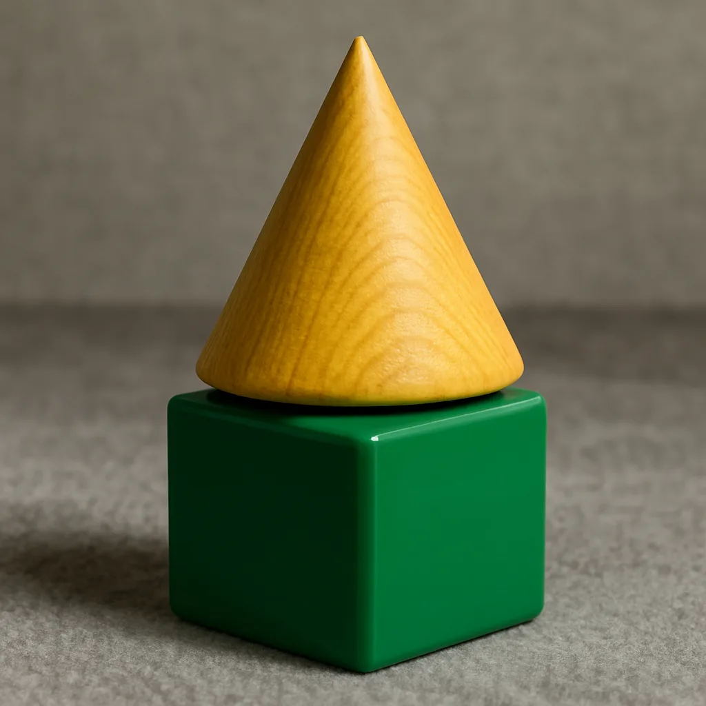 Sleek Green Cube Made of Glossy Plastic Sits