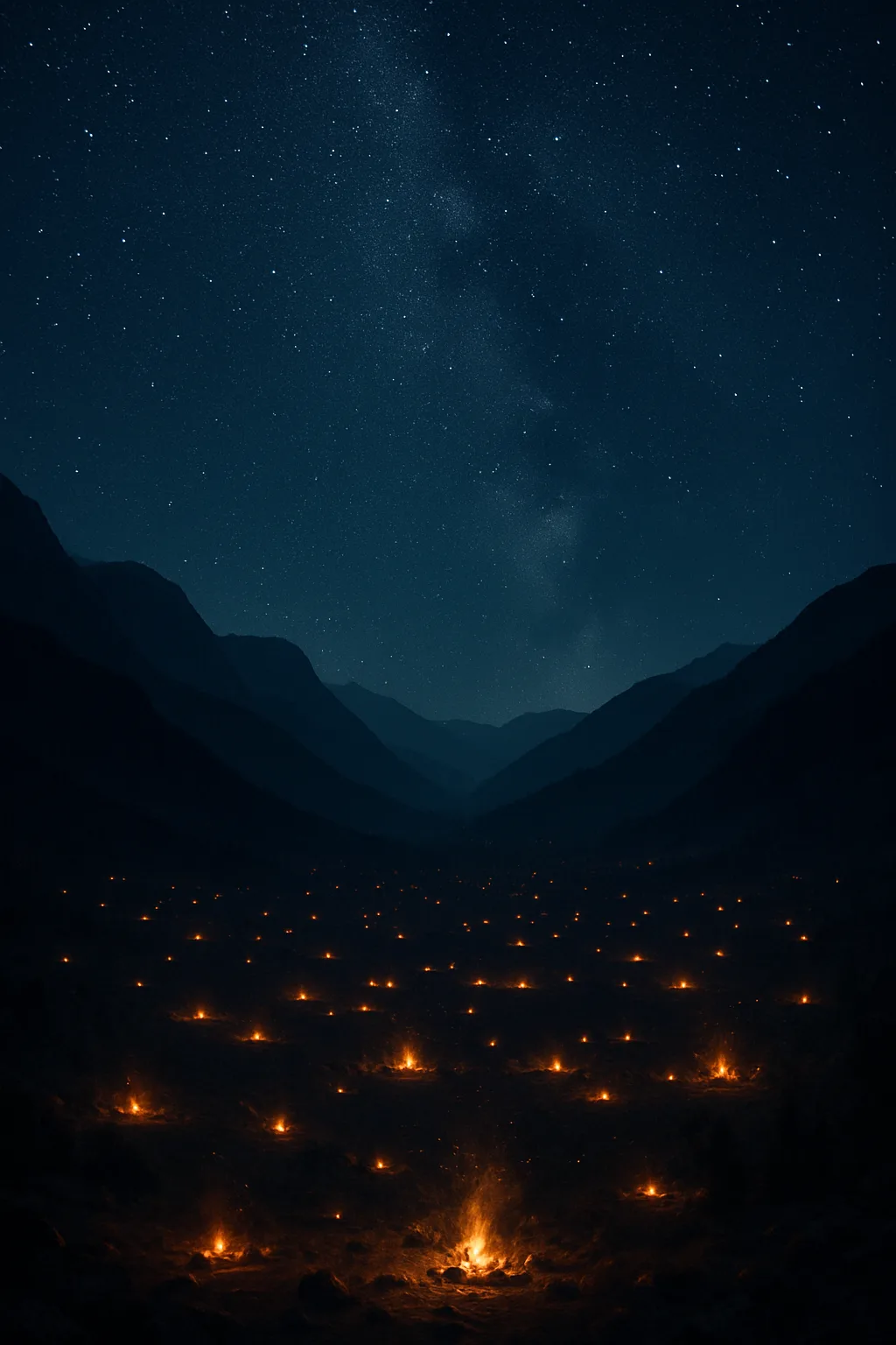 Myriad Distant Campfires Twinkle Across a Vast