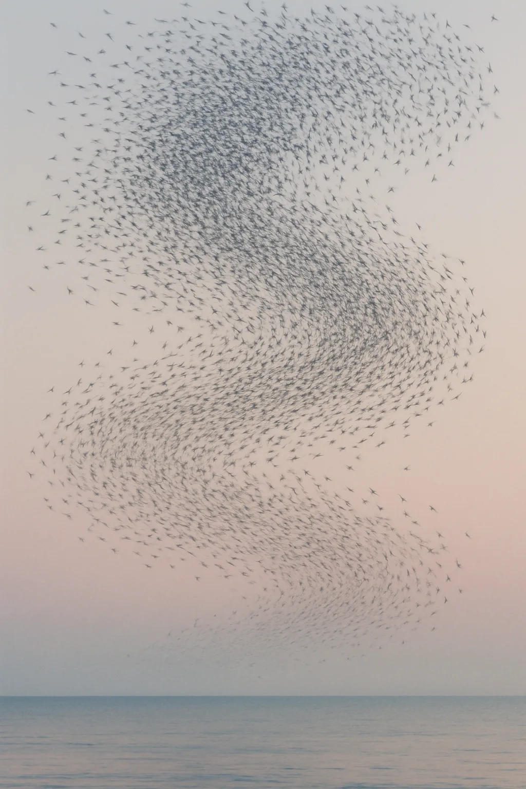 Vast Flock of Migratory Birds Forms a Dynamic