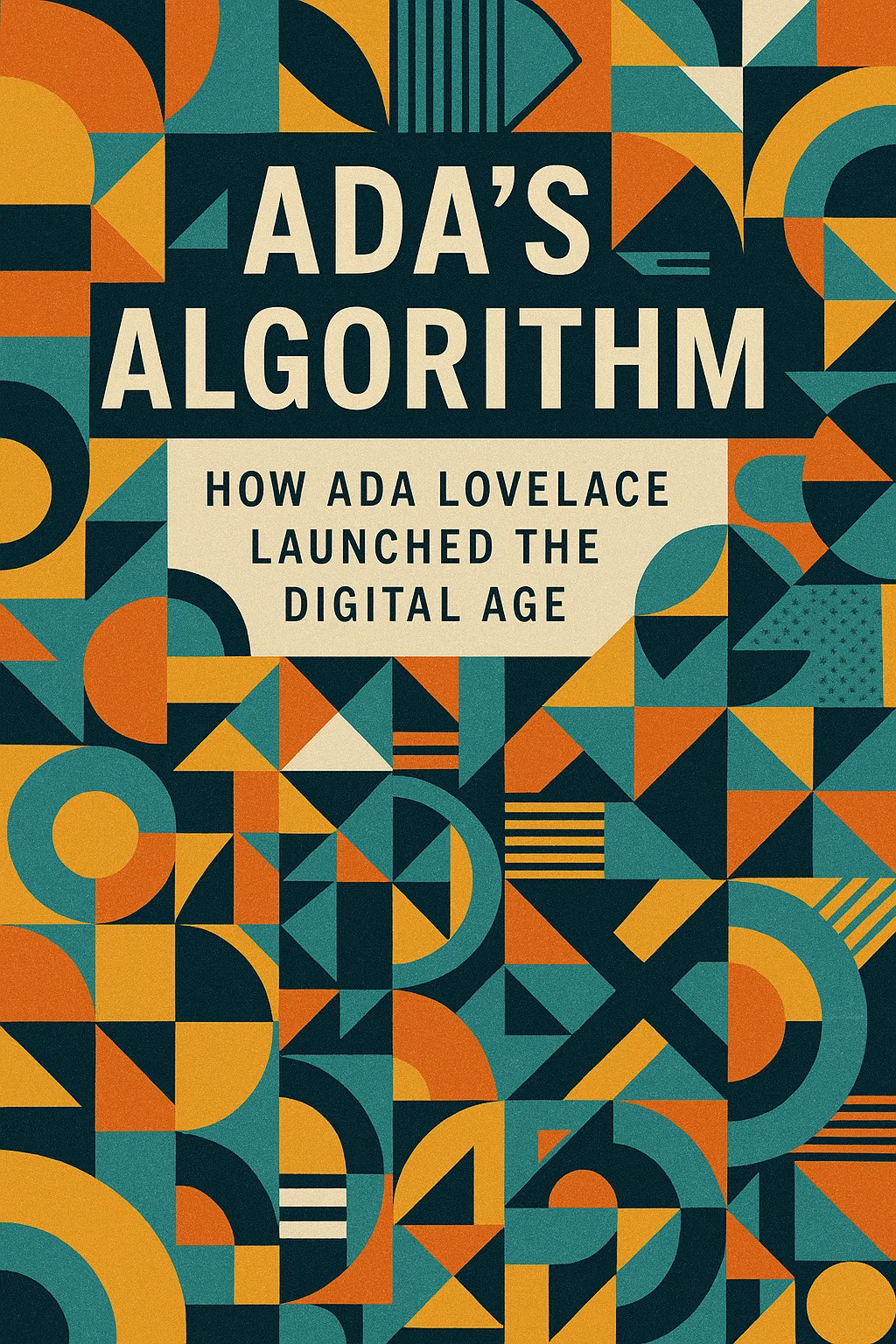 Book Cover Titled "Ada's Algorithm" with Abstract Geometric Patterns