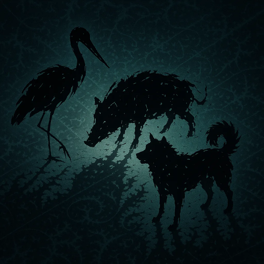 Coolly Backlit Silhouettes of a Black Stork
