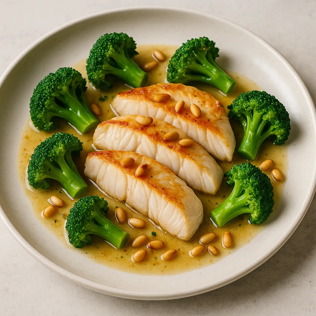 Plated Dish Featuring Broccoli Florets