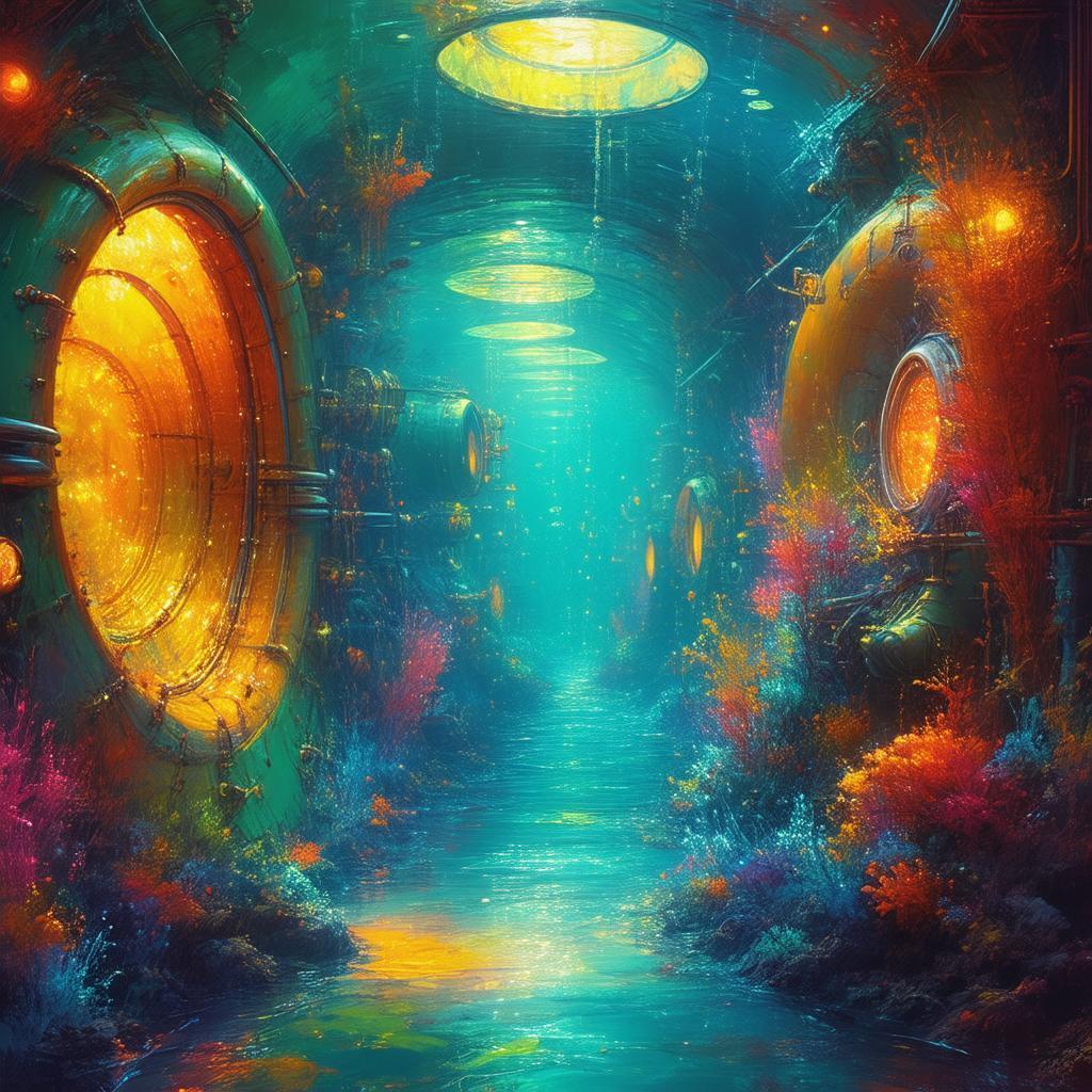 Alice Tripping Inside the Nautilus Submarine