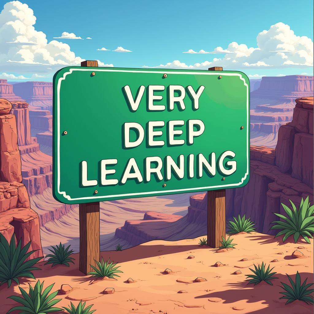 Very Deep Learning Sign at Grand Canyon