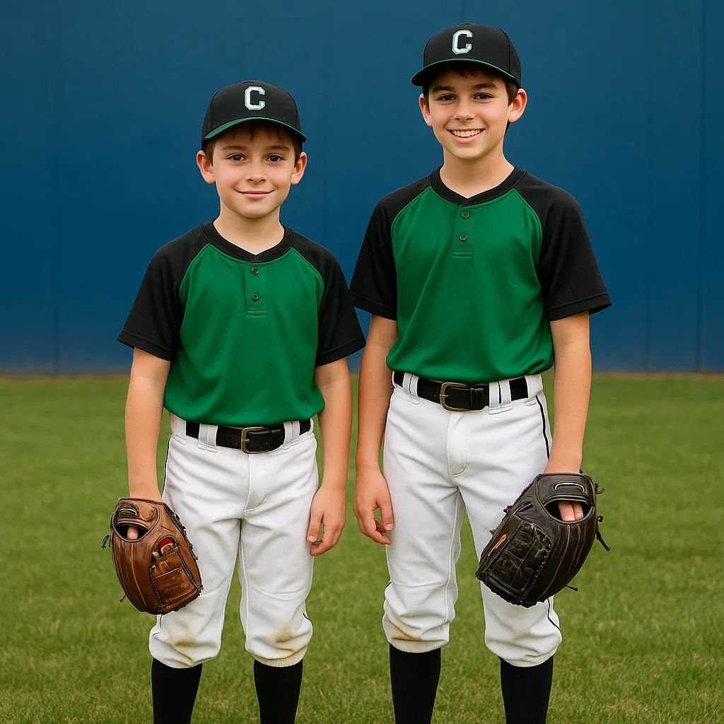 Two Young Baseball Players