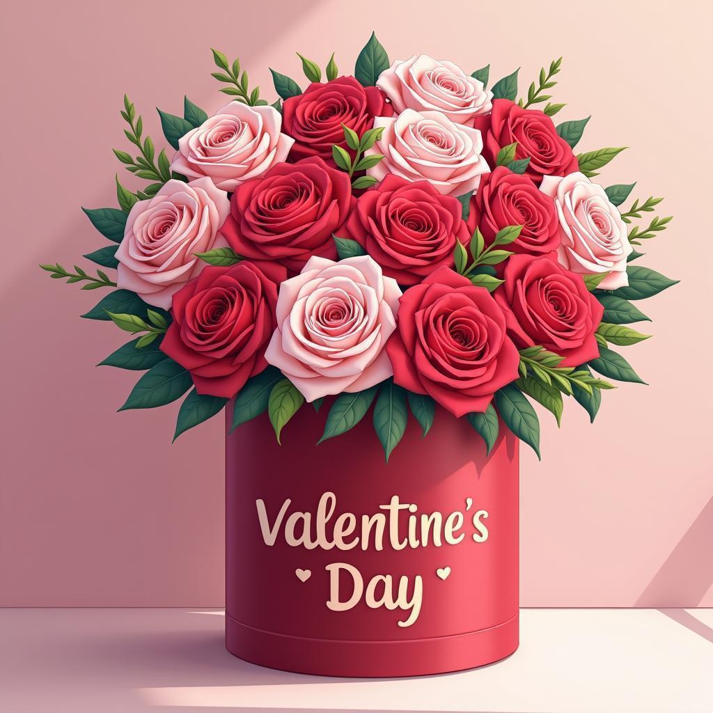 Anime Florist Crafting a Valentine Rose Gift