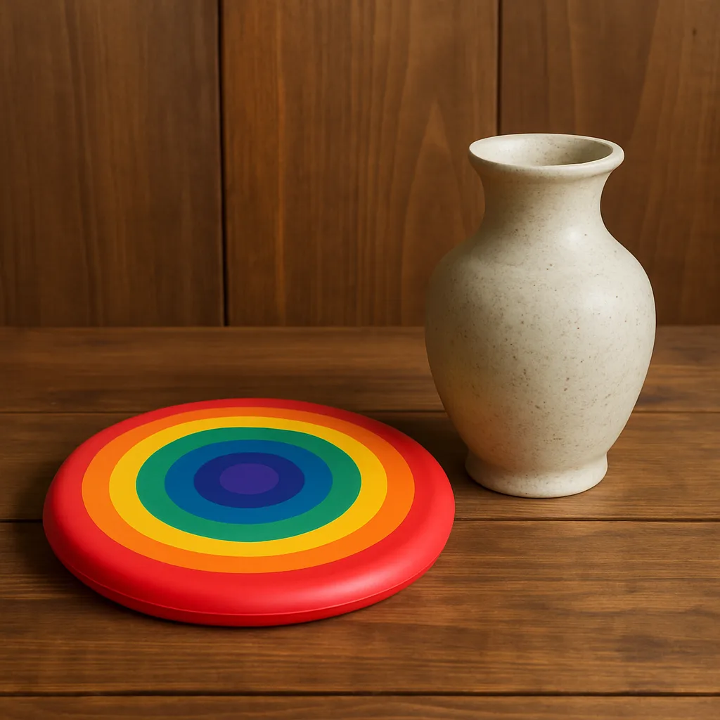 Vibrant Frisbee Placed