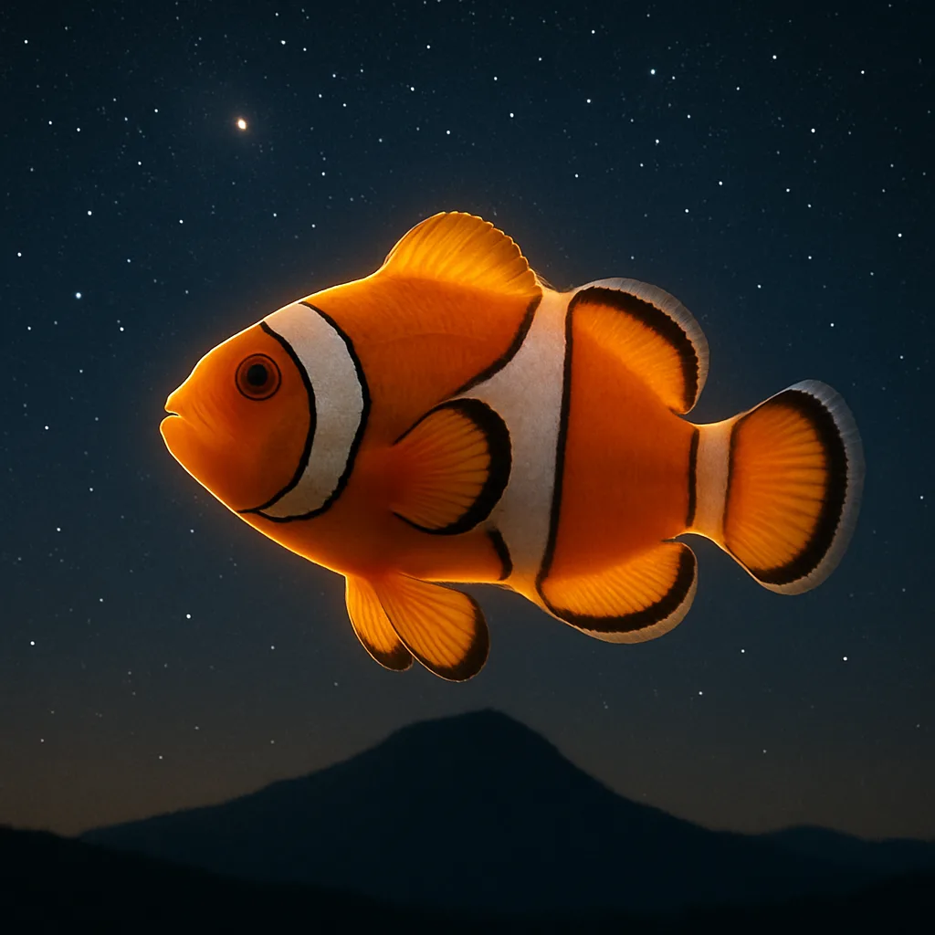 Against a Starry Night Sky over a Dark Mountain Silhouette