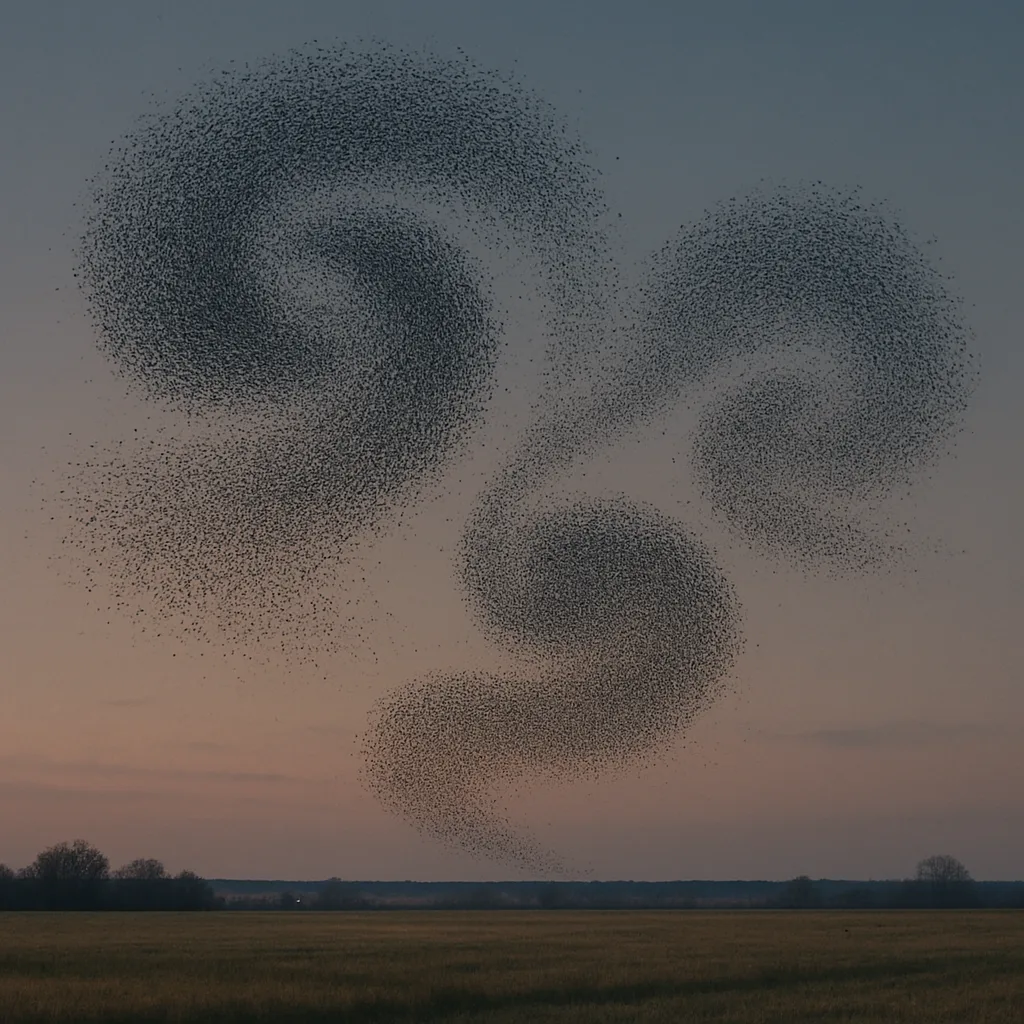 Vast Murmuration of Starlings Forms Dynamic