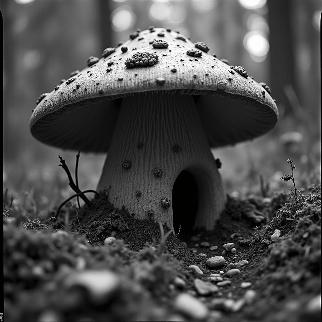 Mushroom Elf House on Gritty Film