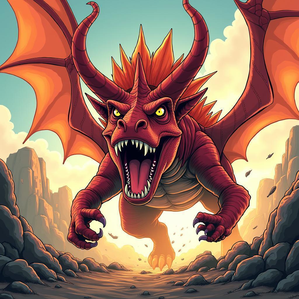 Styracosaurus Charging in High Energy Manga