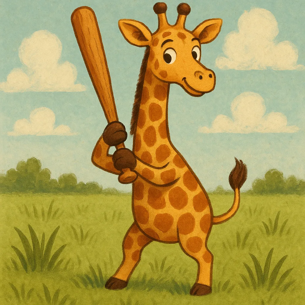 Giraffe Standing in a Grassy Field
