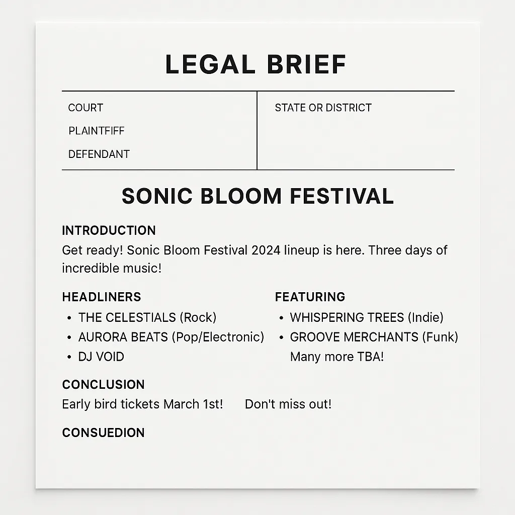 THEME CONCEIVED (ID: 1765): Music and Entertainment Document Type