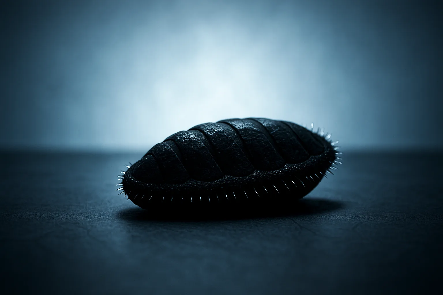 Single Chiton—its Broadly Elliptical Form Showcasing Eight Distinct Valves