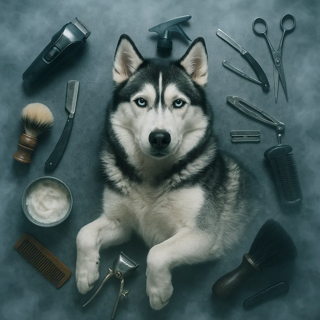 Siberian Husky Rests