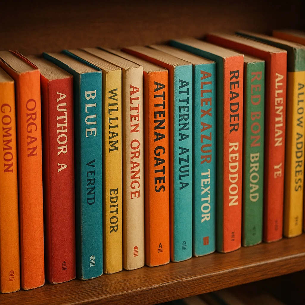 Vibrant Photo Showcasing a Bookshelf