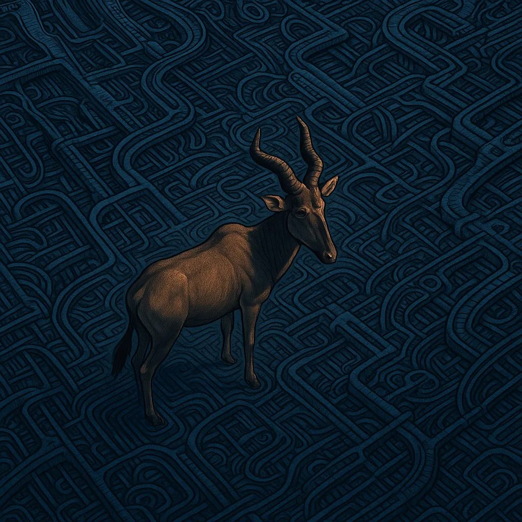 Solitary Sandy-brown Hartebeest