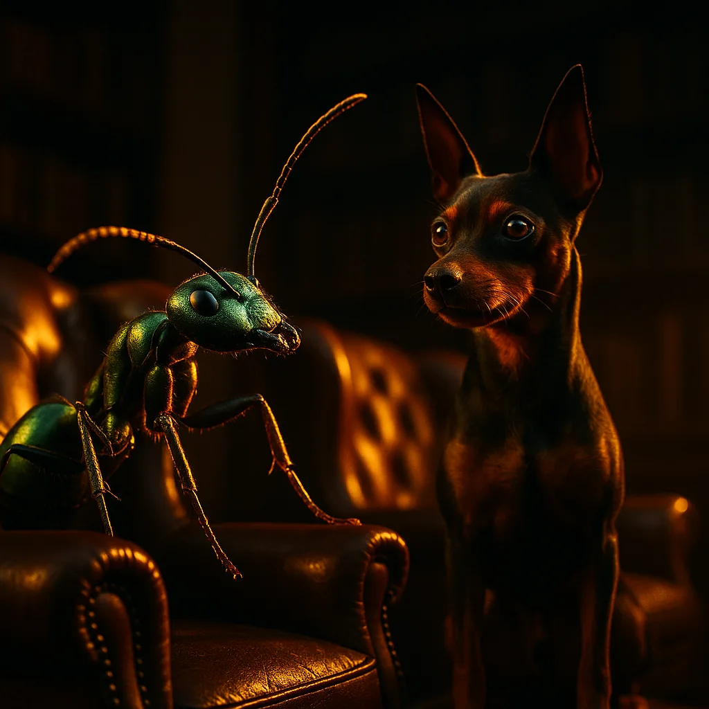 Two Distinct Figures—a Large Ant