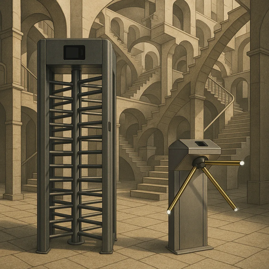 Leading Lines Inherent in the Impossible Architecture with Escher-like Stairways