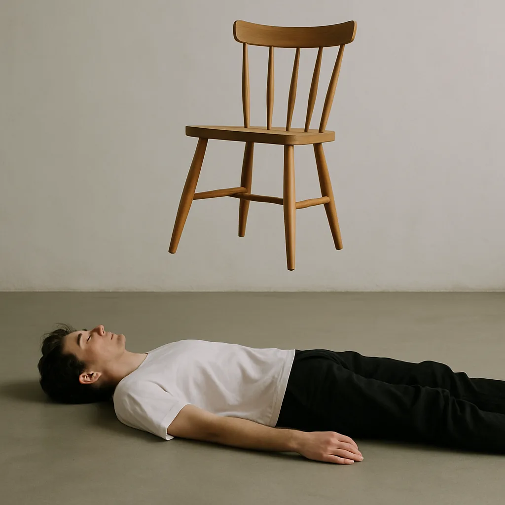 Picture Showing a Person Stretched Out on the Ground