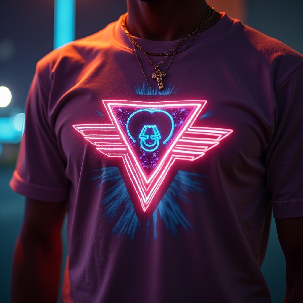 Vaporwave Brotherhood Emblem on Retro Shirt