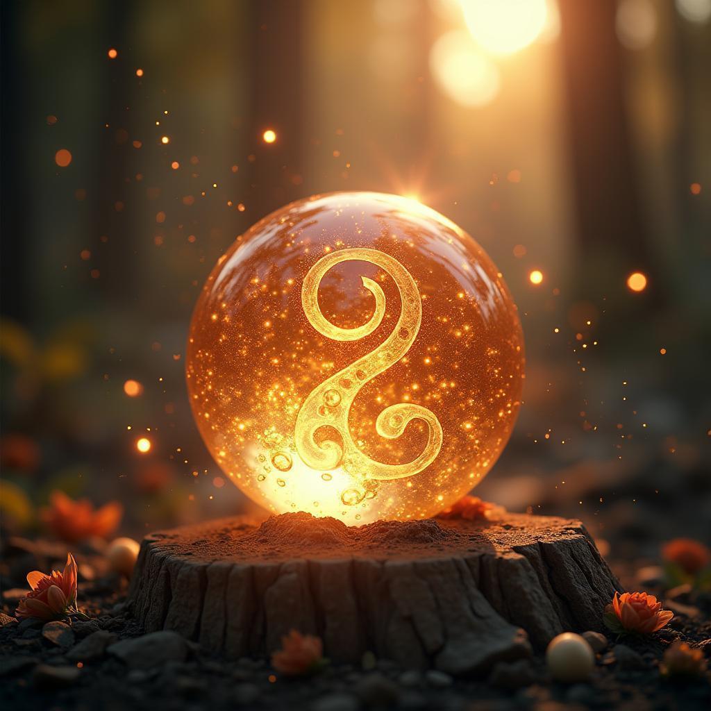 Runed Crystal Orb Heralding AI Innovation