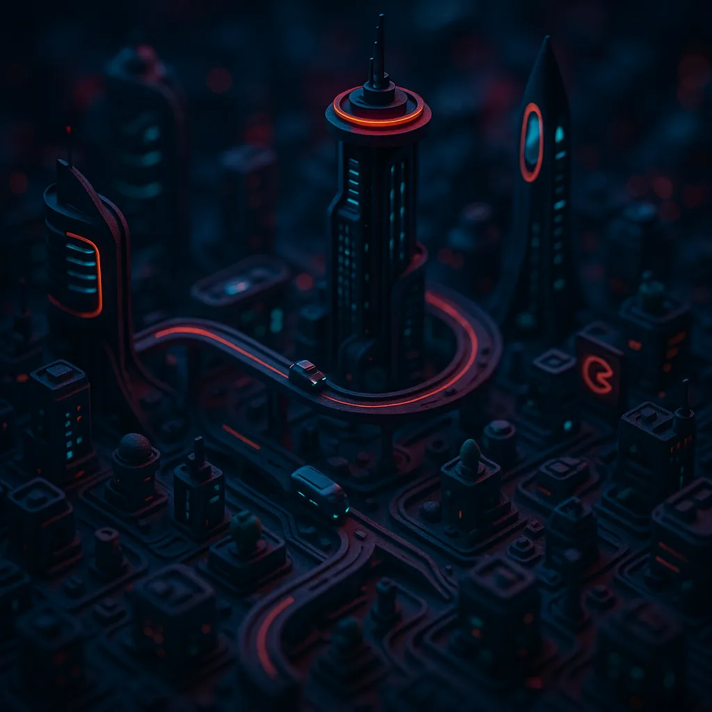 Ultra-high-definition CG Visualization of an Intricate Miniature [Neo-futuristic] Cityscape