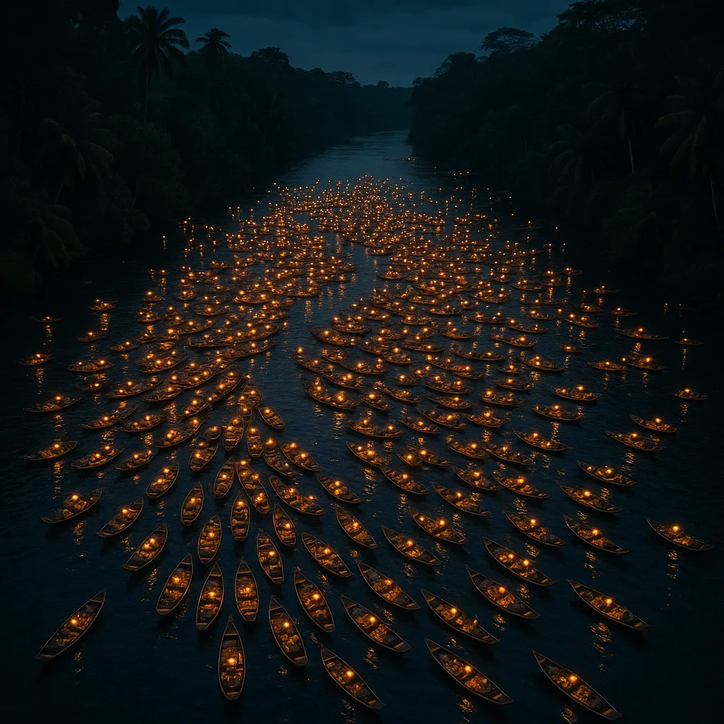 Countless Tiny Boats Form