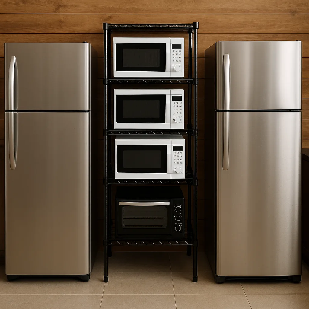 Kitchen Setup Featuring Two Refrigerators