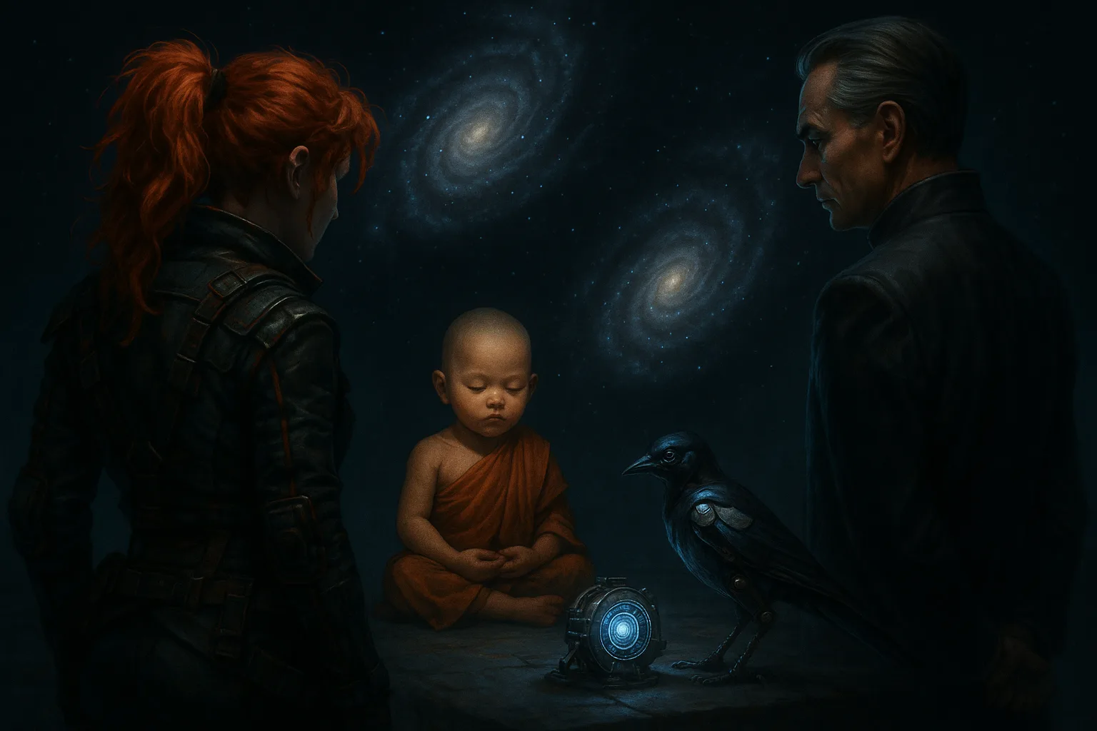 Red-haired Cyberpunk Explorer and Regal