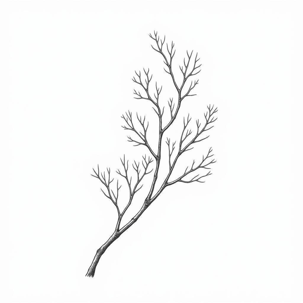 Minimalist Wild Ginger Branch Line Art