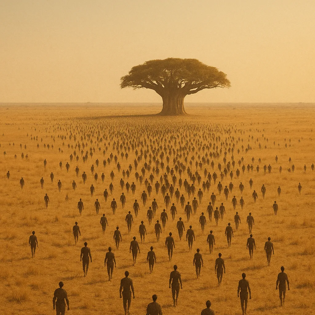 Vast Swarm of Distant Figures