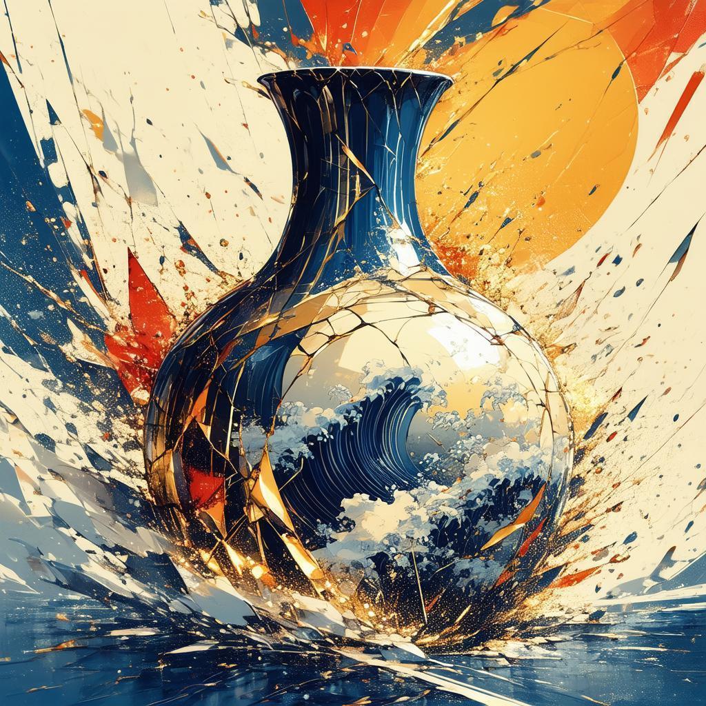 Shattered Imari Vase in Dynamic Manga