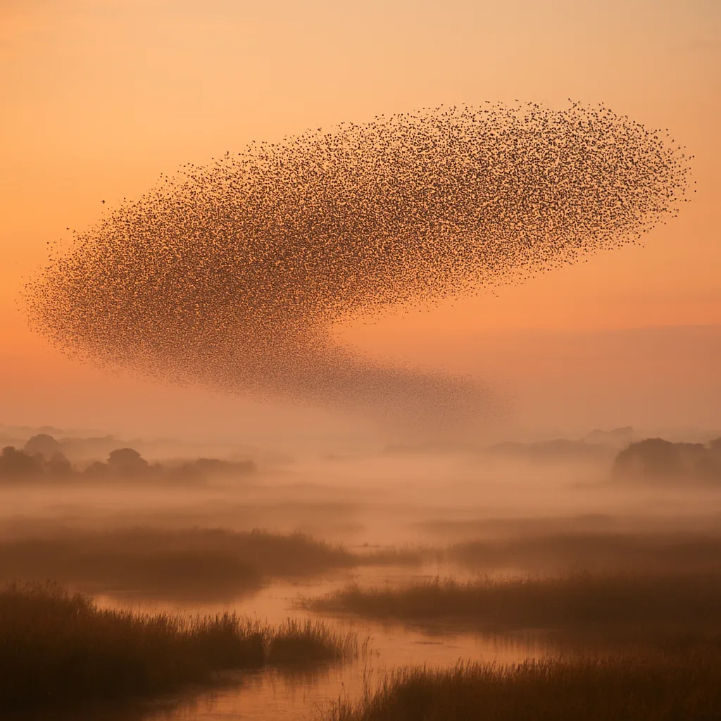 Colossal Flock of Migratory Birds