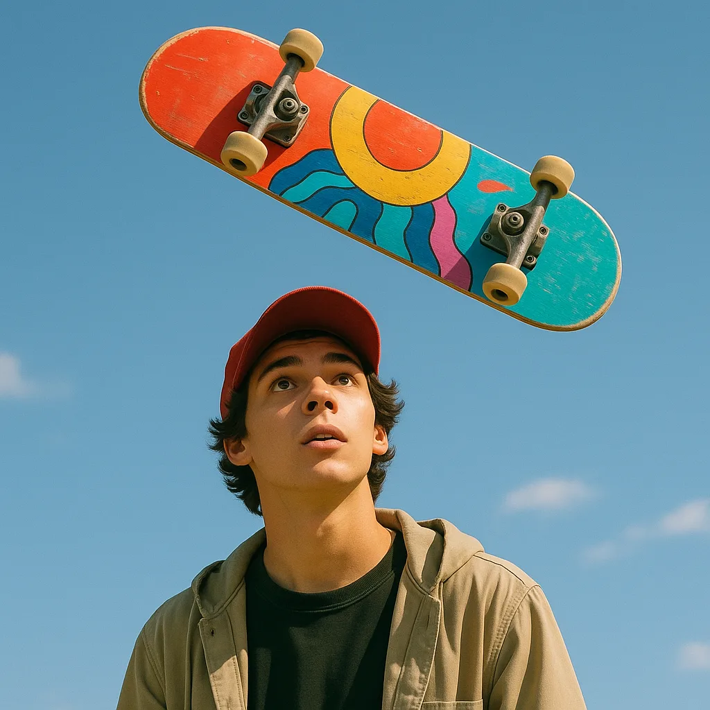 Person Beneath a Skateboard That Is Brightly