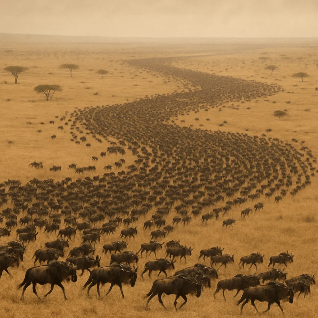 Immense Herd of Wildebeest