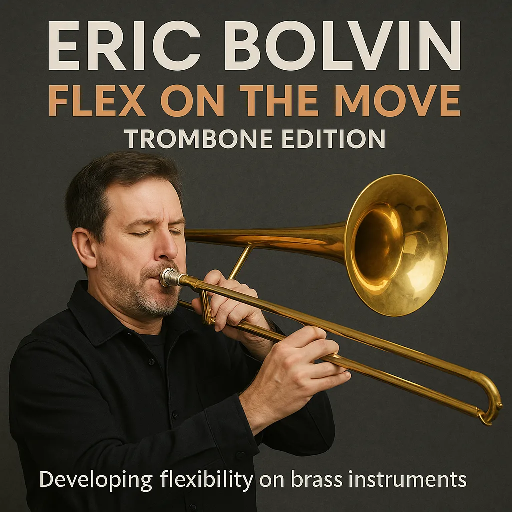 Man Wearing a Black Jacket Plays a Brass Instrument